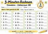 3-Minuten-Rechnen: Einmaleins bis 100 | Kleines 1×1 & Multiplikation – 10 Arbeitsblätter für Klasse 2–3 – Materialseite 7