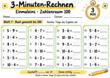 3-Minuten-Rechnen: Einmaleins bis 100 | Kleines 1×1 & Multiplikation – 10 Arbeitsblätter für Klasse 2–3 – Materialseite 8