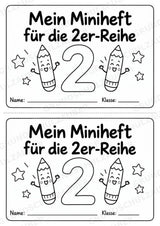 Miniheft 2er-Reihe – Kleines Einmaleins üben | 10 Heftseiten, Klasse 2, Kopiervorlagen für 2 Kinder – Materialseite 2