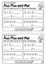 Miniheft 2er-Reihe – Kleines Einmaleins üben | 10 Heftseiten, Klasse 2, Kopiervorlagen für 2 Kinder – Materialseite 4