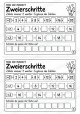 Miniheft 2er-Reihe – Kleines Einmaleins üben | 10 Heftseiten, Klasse 2, Kopiervorlagen für 2 Kinder – Materialseite 5