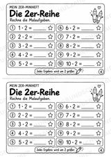 Miniheft 2er-Reihe – Kleines Einmaleins üben | 10 Heftseiten, Klasse 2, Kopiervorlagen für 2 Kinder – Materialseite 6