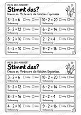 Miniheft 2er-Reihe – Kleines Einmaleins üben | 10 Heftseiten, Klasse 2, Kopiervorlagen für 2 Kinder – Materialseite 9