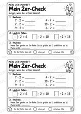 Miniheft 2er-Reihe – Kleines Einmaleins üben | 10 Heftseiten, Klasse 2, Kopiervorlagen für 2 Kinder – Materialseite 11