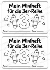 Miniheft 3er-Reihe – Einmaleins üben, Multiplikation & Malaufgaben | Mathematik Klasse 2 | 10 Heftseiten – Materialseite 2