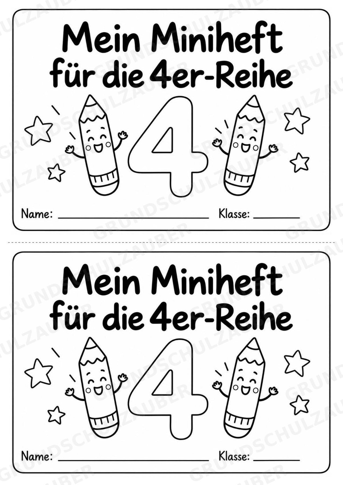4er-Reihe üben | Einmaleins-Miniheft mit Arbeitsblättern zur Multiplikation | Mathe Klasse 2 – Materialseite 2