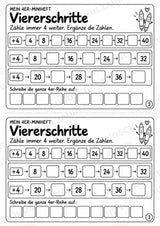 4er-Reihe üben | Einmaleins-Miniheft mit Arbeitsblättern zur Multiplikation | Mathe Klasse 2 – Materialseite 5