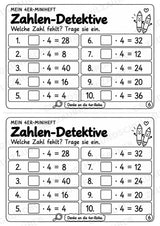 4er-Reihe üben | Einmaleins-Miniheft mit Arbeitsblättern zur Multiplikation | Mathe Klasse 2 – Materialseite 8