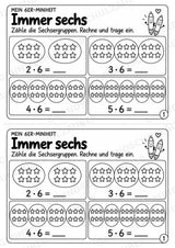 Miniheft 6er-Reihe – Einmaleins üben mit Malaufgaben & Rechengeschichten | Mathe Klasse 2 | 10 Heftseiten – Materialseite 3
