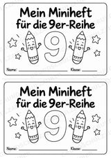 Miniheft 9er-Reihe – Einmaleins üben mit Malaufgaben & Rechengeschichten | Mathe Klasse 2 | 10 Heftseiten – Materialseite 2