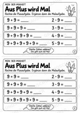 Miniheft 9er-Reihe – Einmaleins üben mit Malaufgaben & Rechengeschichten | Mathe Klasse 2 | 10 Heftseiten – Materialseite 4