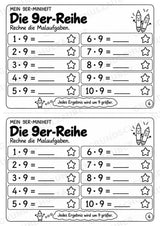 Miniheft 9er-Reihe – Einmaleins üben mit Malaufgaben & Rechengeschichten | Mathe Klasse 2 | 10 Heftseiten – Materialseite 6