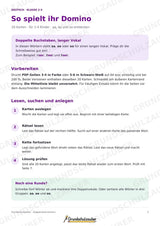 Doppelvokale aa, ee, oo – Domino mit 20 Karten | Lesespiel & Rechtschreibung | Deutsch Klasse 2–3 – Materialseite 2