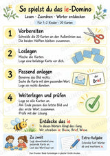 Domino Wörter mit ie – 20 Wort-Bild-Karten | Lesespiel & Rechtschreibung | Deutsch Klasse 2–3 – Materialseite 2