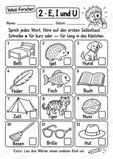 Kurze und lange Vokale – 8 Arbeitsblätter zu Selbstlauten und Umlauten | Deutsch Klasse 2–3 – Materialseite 4