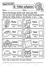 Kurze und lange Vokale – 8 Arbeitsblätter zu Selbstlauten und Umlauten | Deutsch Klasse 2–3 – Materialseite 8