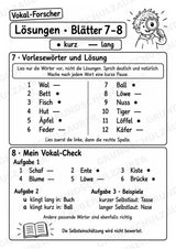 Kurze und lange Vokale – 8 Arbeitsblätter zu Selbstlauten und Umlauten | Deutsch Klasse 2–3 – Materialseite 13