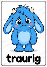 Gefühle & Emotionen – 12 Monsterposter in A4 | Gefühlsmonster für Grundschule, Kita, Morgenkreis & soziales Lernen | Poster – Materialseite 3