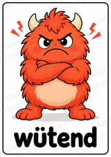 Gefühle & Emotionen – 12 Monsterposter in A4 | Gefühlsmonster für Grundschule, Kita, Morgenkreis & soziales Lernen | Poster – Materialseite 4