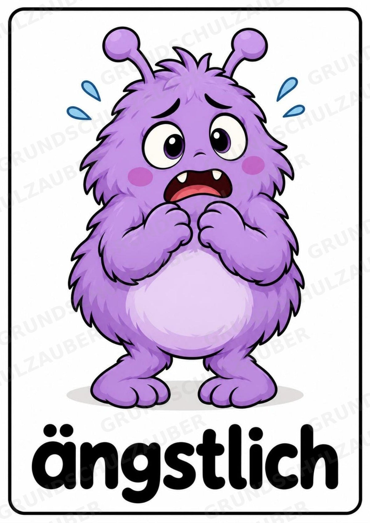 Gefühle & Emotionen – 12 Monsterposter in A4 | Gefühlsmonster für Grundschule, Kita, Morgenkreis & soziales Lernen | Poster – Materialseite 5