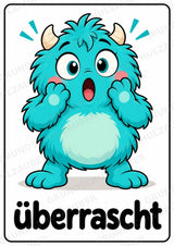 Gefühle & Emotionen – 12 Monsterposter in A4 | Gefühlsmonster für Grundschule, Kita, Morgenkreis & soziales Lernen | Poster – Materialseite 6