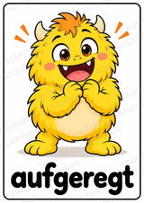 Gefühle & Emotionen – 12 Monsterposter in A4 | Gefühlsmonster für Grundschule, Kita, Morgenkreis & soziales Lernen | Poster – Materialseite 8