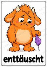 Gefühle & Emotionen – 12 Monsterposter in A4 | Gefühlsmonster für Grundschule, Kita, Morgenkreis & soziales Lernen | Poster – Materialseite 10