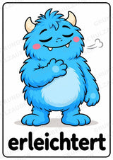 Gefühle & Emotionen – 12 Monsterposter in A4 | Gefühlsmonster für Grundschule, Kita, Morgenkreis & soziales Lernen | Poster – Materialseite 11