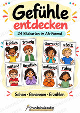 Gefühle & Emotionen – 24 Bildkarten im A6-Format | Grundschule, Vorschule, DaZ, Sprachförderung & Morgenkreis – Cover