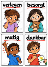Gefühle & Emotionen – 24 Bildkarten im A6-Format | Grundschule, Vorschule, DaZ, Sprachförderung & Morgenkreis – Materialseite 6