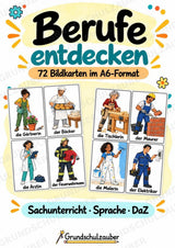 Berufe – 72 Bildkarten im A6-Format | Sachunterricht Grundschule, DaZ, Wortschatz & Sprachförderung – Cover