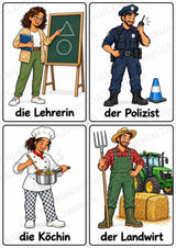 Berufe – 72 Bildkarten im A6-Format | Sachunterricht Grundschule, DaZ, Wortschatz & Sprachförderung – Materialseite 3