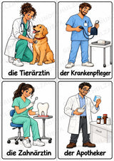 Berufe – 72 Bildkarten im A6-Format | Sachunterricht Grundschule, DaZ, Wortschatz & Sprachförderung – Materialseite 4