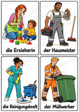 Berufe – 72 Bildkarten im A6-Format | Sachunterricht Grundschule, DaZ, Wortschatz & Sprachförderung – Materialseite 9