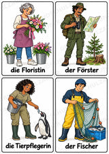Berufe – 72 Bildkarten im A6-Format | Sachunterricht Grundschule, DaZ, Wortschatz & Sprachförderung – Materialseite 10