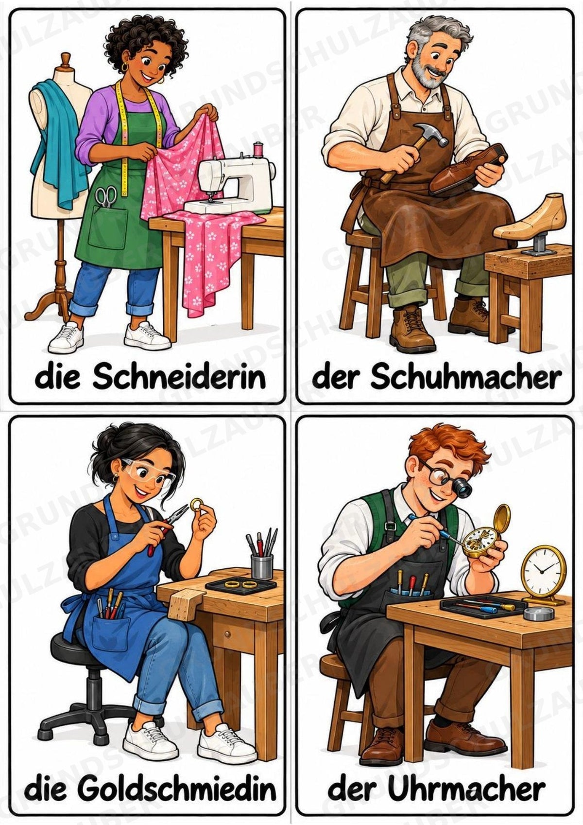 Berufe – 72 Bildkarten im A6-Format | Sachunterricht Grundschule, DaZ, Wortschatz & Sprachförderung – Materialseite 11
