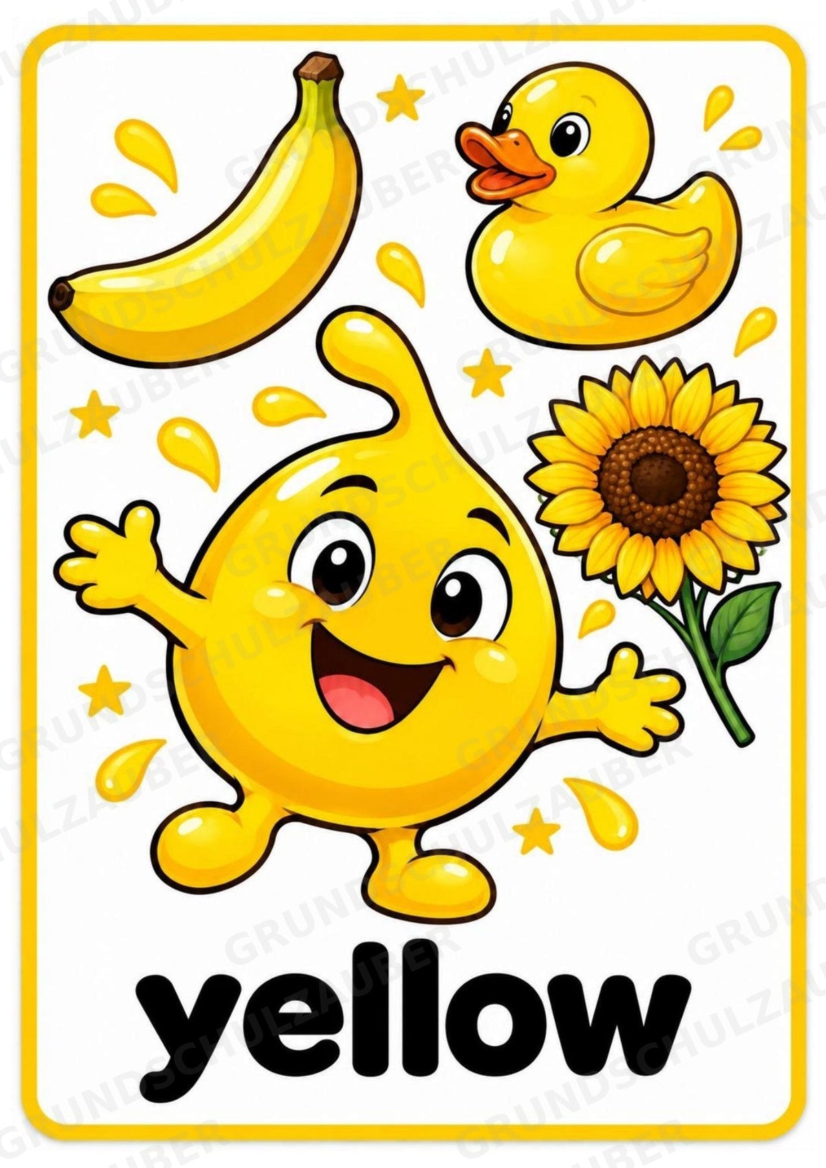 Colours – 10 Farbposter Englisch DIN A4 | Farben lernen, Wortschatz & Englisch Anfangsunterricht | Grundschule – Materialseite 4