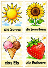 Sommer in der Grundschule | 10 Poster & 20 Bildkarten für Wortschatzarbeit, DaZ und Sprachförderung – Materialseite 12