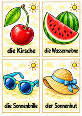 Sommer in der Grundschule | 10 Poster & 20 Bildkarten für Wortschatzarbeit, DaZ und Sprachförderung – Materialseite 13