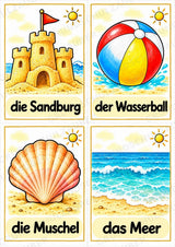 Sommer in der Grundschule | 10 Poster & 20 Bildkarten für Wortschatzarbeit, DaZ und Sprachförderung – Materialseite 14