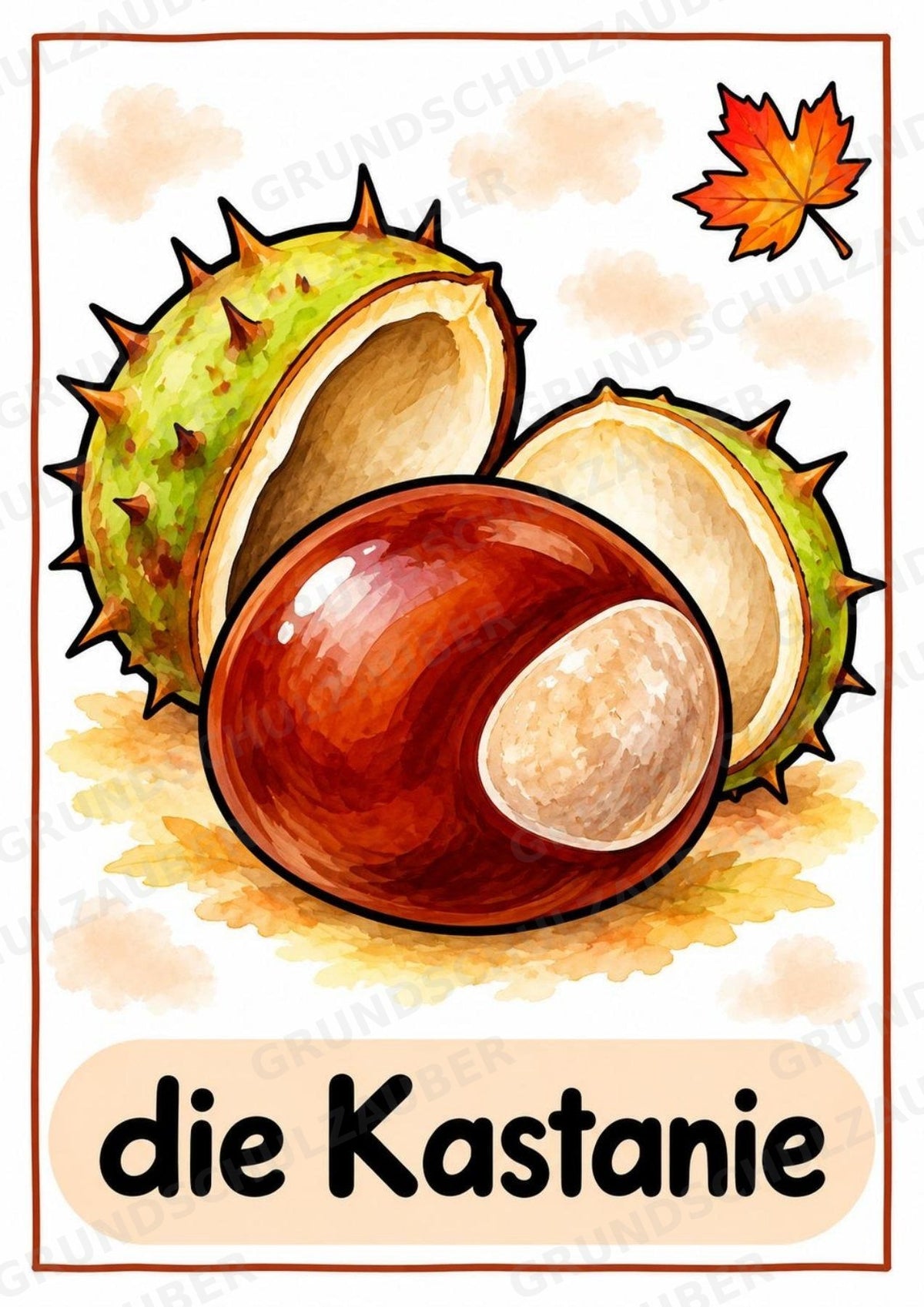 Herbst in der Grundschule | 10 Poster & 20 Bildkarten für Wortschatzarbeit, DaZ und Sprachförderung – Materialseite 3