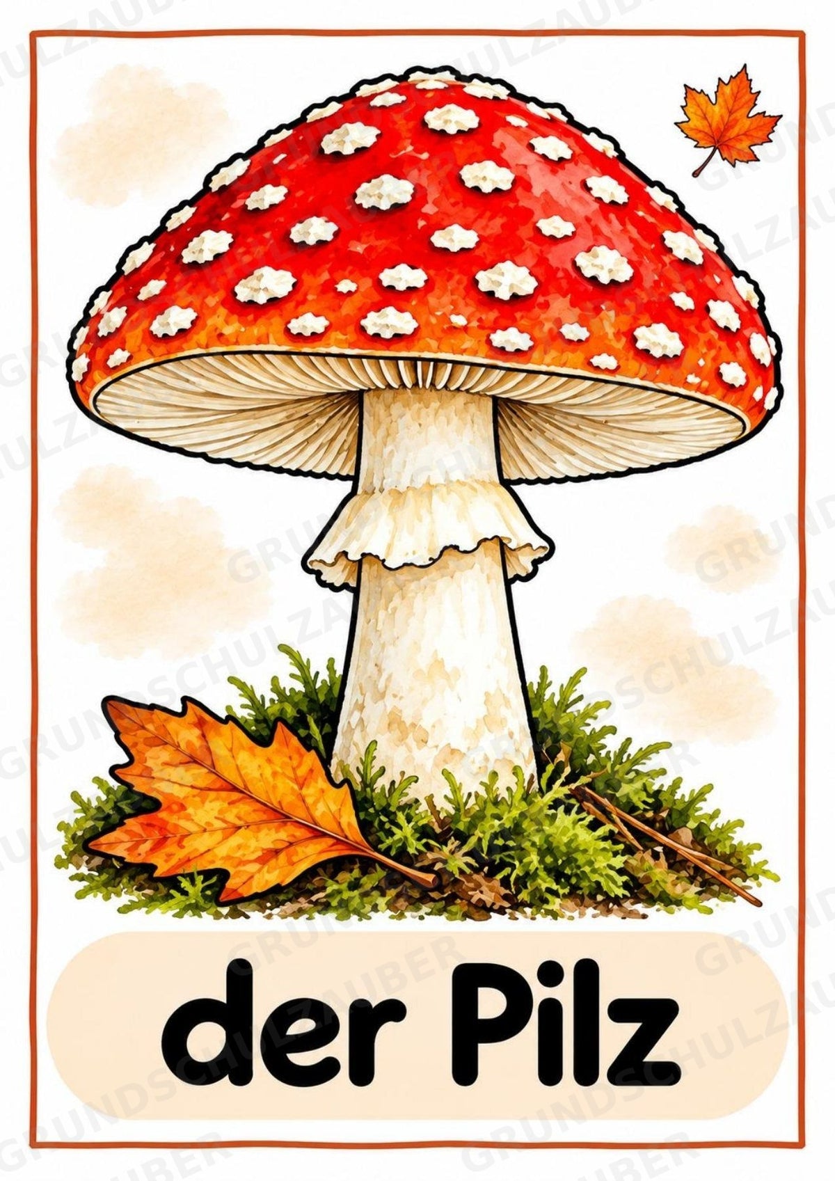 Herbst in der Grundschule | 10 Poster & 20 Bildkarten für Wortschatzarbeit, DaZ und Sprachförderung – Materialseite 8