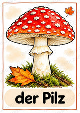 Herbst in der Grundschule | 10 Poster & 20 Bildkarten für Wortschatzarbeit, DaZ und Sprachförderung – Materialseite 8