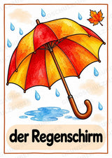 Herbst in der Grundschule | 10 Poster & 20 Bildkarten für Wortschatzarbeit, DaZ und Sprachförderung – Materialseite 10