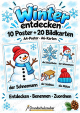 Winter in der Grundschule | 10 Poster & 20 Bildkarten für Wortschatzarbeit, DaZ und Sprachförderung – Cover
