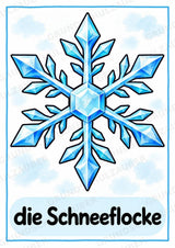 Winter in der Grundschule | 10 Poster & 20 Bildkarten für Wortschatzarbeit, DaZ und Sprachförderung – Materialseite 2