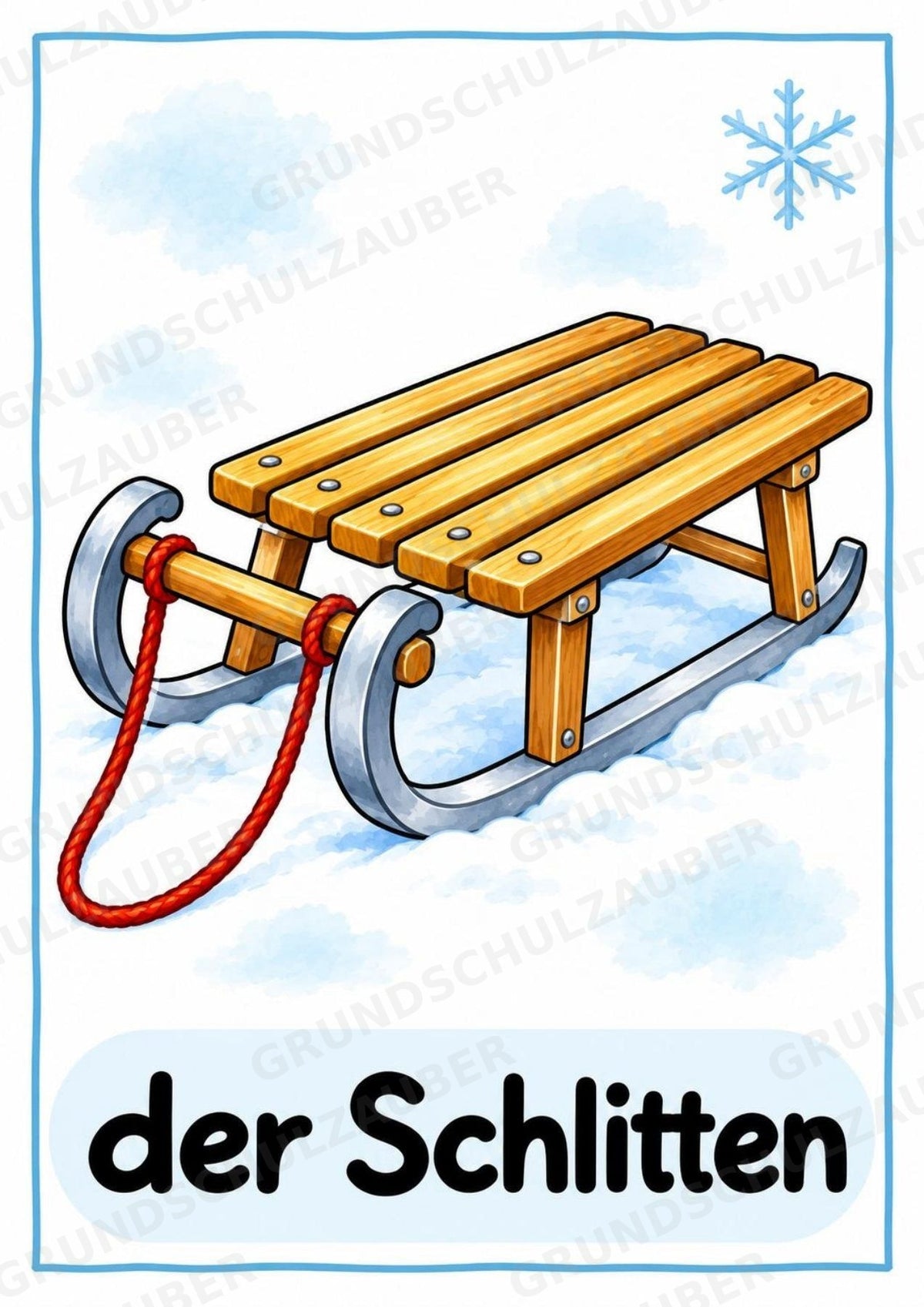Winter in der Grundschule | 10 Poster & 20 Bildkarten für Wortschatzarbeit, DaZ und Sprachförderung – Materialseite 4