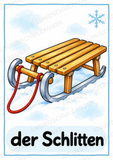 Winter in der Grundschule | 10 Poster & 20 Bildkarten für Wortschatzarbeit, DaZ und Sprachförderung – Materialseite 4