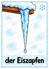 Winter in der Grundschule | 10 Poster & 20 Bildkarten für Wortschatzarbeit, DaZ und Sprachförderung – Materialseite 9