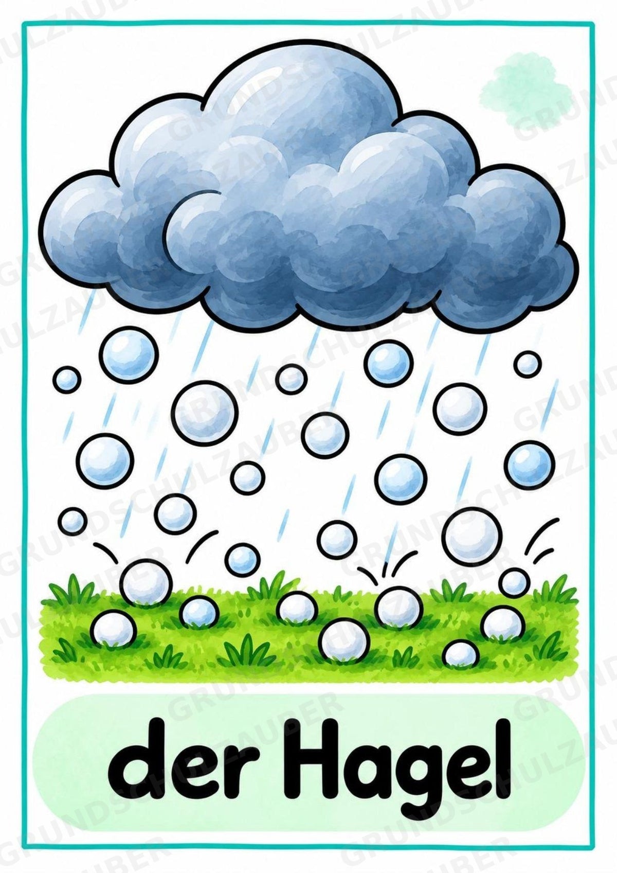 Wetter in der Grundschule | 10 Poster & 20 Bildkarten für Sachunterricht, DaZ und Sprachförderung – Materialseite 10